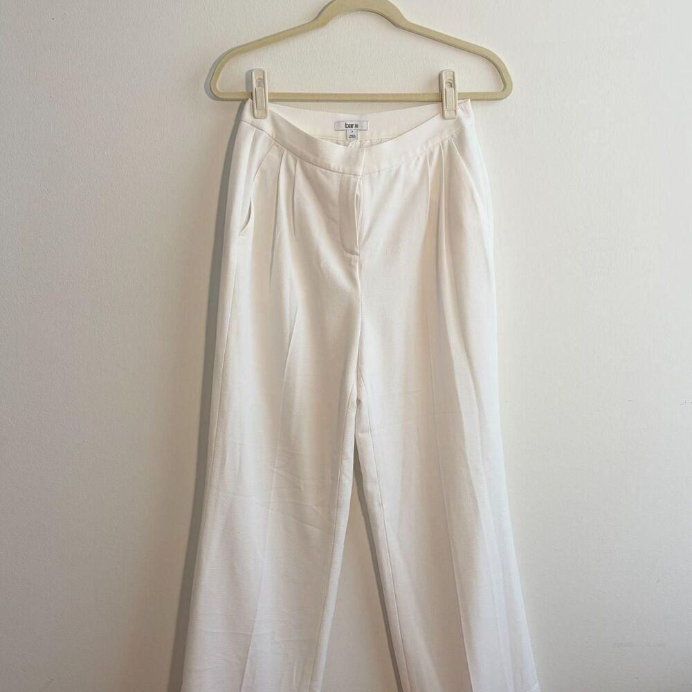 Bar-iii Women's White Tailored-trousers